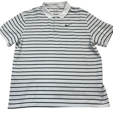 Nike Golf Standard fit Dri-Fit Stripe Golf Polo Shirt Men's size XL
