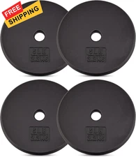 Yes4All Standard 1" Cast Iron Weight Plate - O. 5 LBS (4PCS), 1-Inch Center 