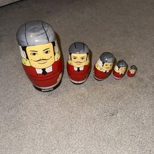  Russian Stacking Dolls Wooden Hand Painted. A 