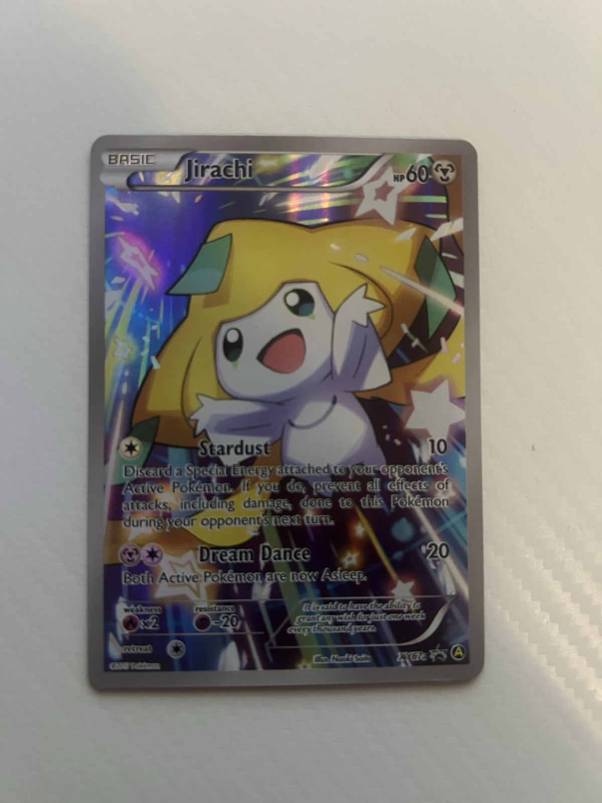 Pokemon Jirachi XY67a XY Alternate Art Full Art Holo Black Star Promo