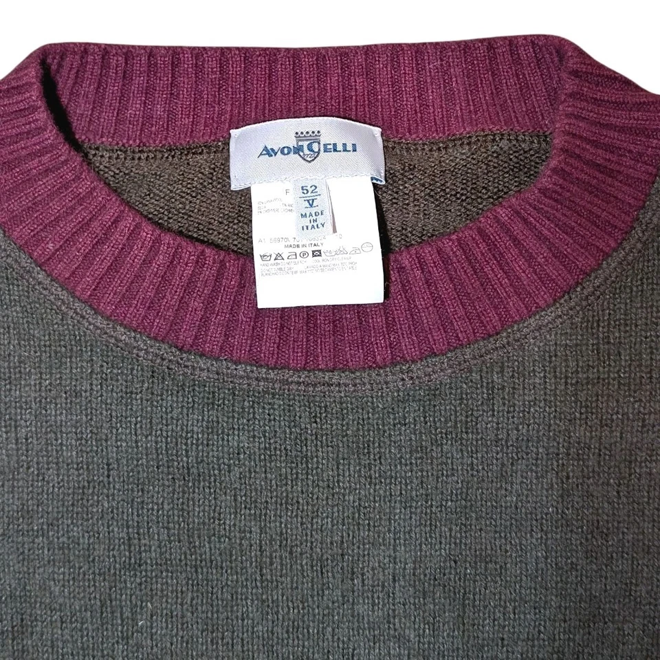 Suéter de hombre Avon Celli carbón con detalles borgoña y bronceado Foto 2 de 4