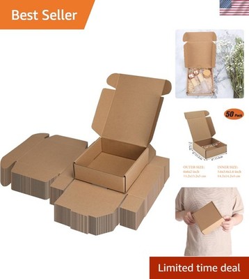 Eco-Friendly 50 Pack 6x6x2 Inch Shipping Boxes for Reliable Business Packaging