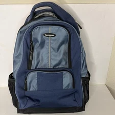 Samsonite Blue Rolling Travel Luggage Laptop 19” Backpack Carryon Retractable