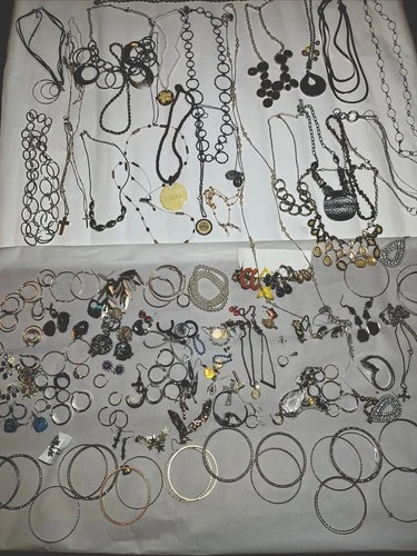 Vintage 200pc Costume  Jewelry Lot Givenchy Monet Trifari 925 18kt