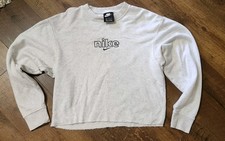 NIKE Light Gray Cropped Sweatshirt Size XS Womens