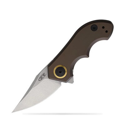 Zero Tolerance 0022TIBRZ Small Galyean Knife Bronze Titanium Blade Folding Knife