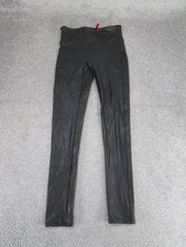 Spanx Leggings Womens Small Petite Black Faux Leather