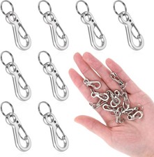 12 Sets Small Carabiner Clip,Metal Spring Snap Hooks,Mini Paracord Hanging Clips