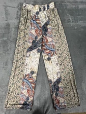 Win Win Trouser Pants Women's L-XL Colorful Patterned Classic Fit Elastic Waist