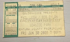 BOB DYLAN/PHIL LESH RARE AUTOGRAPHED CONCERT TICKET STUB VENTURA, CA 06/30/2000