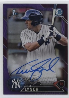 2016 Bowman Draft Chrome Pick Purple Refractor /250 Tim Lynch #CDA-TL Auto 1s1s