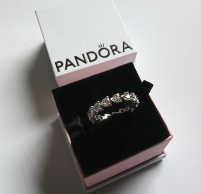 Pandora Herz Ring Herzreihe Ewigkeits-Ring Sterlingsilber Cubic Zirkonia