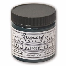 Jacquard Professional Screen Print Ink Water Soluable 4oz Jar Green Jacquard