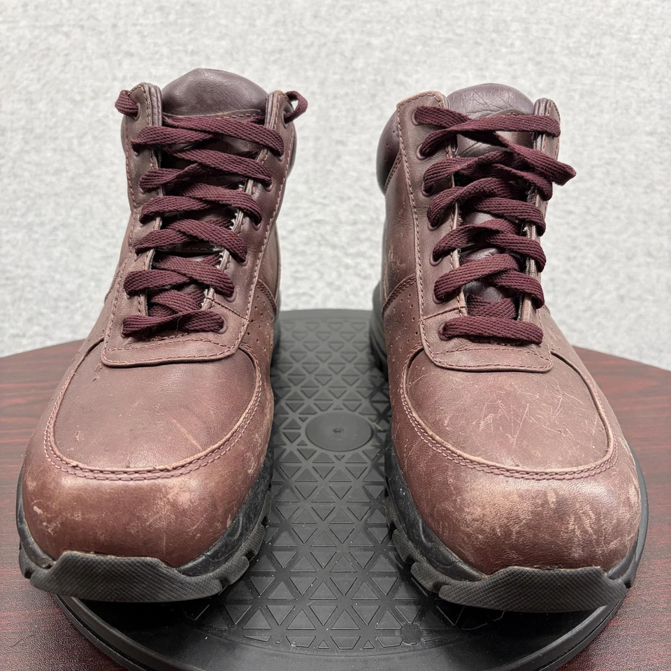 Nike ACG Botas de Cuero para Hombres 8 Borgoña Medio Top Trail Senderismo Y2K De Colección Foto 4 de 4