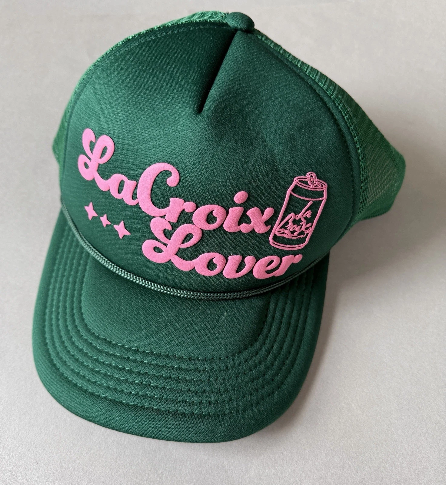 New Official LA CROIX LOVER Logo GREEN PINK Baseball CAP HAT One Size FREE SHIP