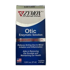 Otic Enzymatic Solution Dogs Cats 1 Hydrocortisone Ear Itch Relief 1.25oz-2027