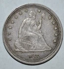 BETTER DATE 1862 P Seated Liberty Silver Quarter 25 Cents XF DETAILS