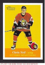 2001-02 Topps Heritage #153 Chris Neil RC Ottawa Senators