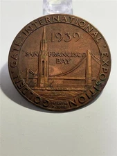 1939 Golden Gate International Exposition Copper 2 1/2 Inch Pin/Clip