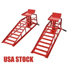 US Stock 2 Pack 5 Ton Garage Car Lift Auto Car Truck Service Ramps Lifts Red