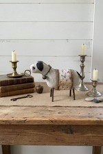 Primitive Spring Easter Handcrafted USA Vintage Inspired Sheep w/ Wood Legs