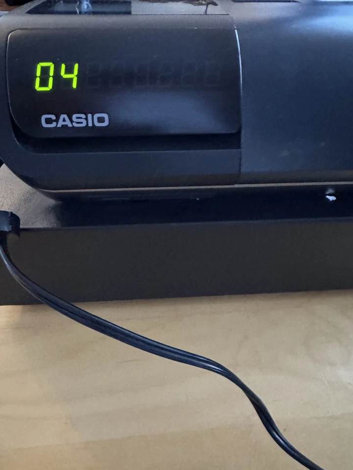 Caja registradora electrónica Casio PCR-T2100 sin llave de cajón. ¿Como funciona? ¿Piezas? Foto 4 de 4