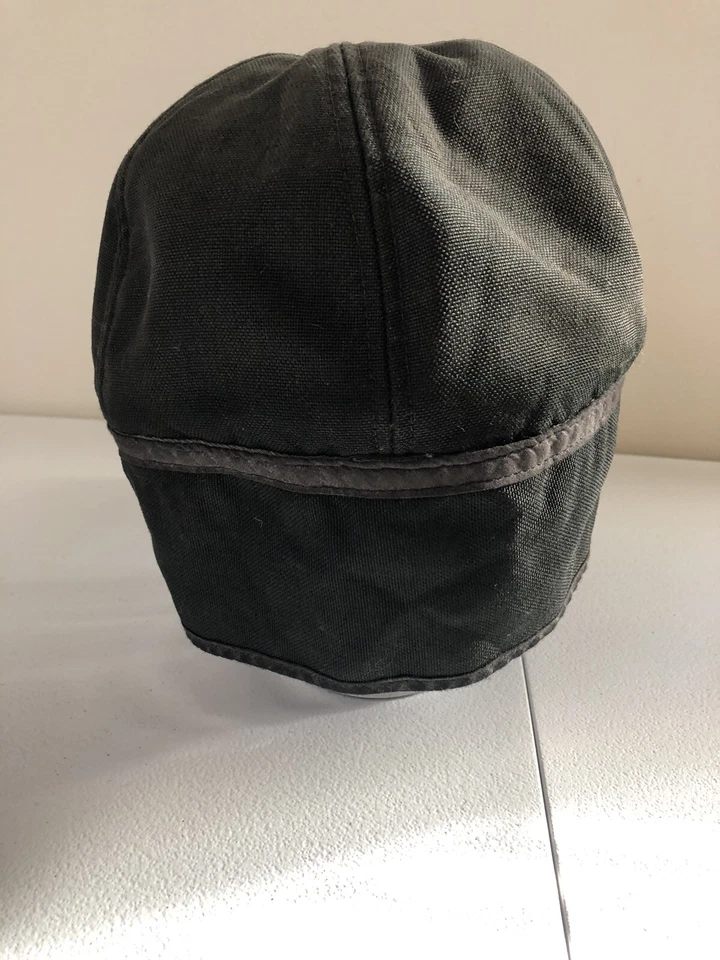 VTG Cabelas Insulated Quilted Fleece/wool Medium Hat Gray/black Ear flaps M - Image 4 of 4