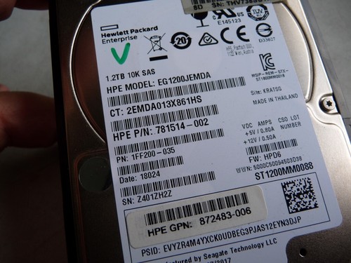 AU SELLER 1 X HP 1.2TB SAS HP EG1200JEMDA 781514-002 1.2TB 10K SFF SAS 2.5" HDD - Afbeelding 2 van 6