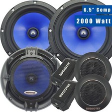 (2) Pairs 65c 2000w 6.5-inch 2-way Car Audio Component Speaker System 6-1/2in