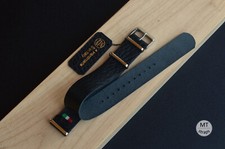 18/19/20/21/22 mm Cinturino artigianale nero di tipo militare MTstraps Handmade