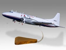 Convair 580 Kelowna Desk Wood Airplane New Model Small Scale 1/100