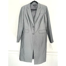 John Meyer Collection Classic Timeless Blazer Trench Jacket Size 8 NEW w/tag A82