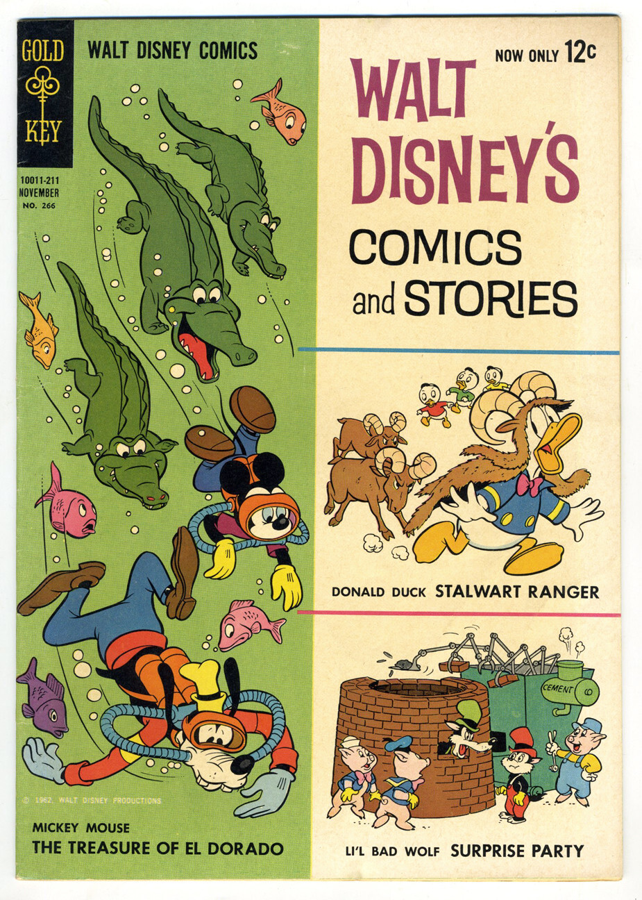 Gold Key Walt Disney's Comics and Stories #266 1962 7.0 F/VF OW/W Barks Art