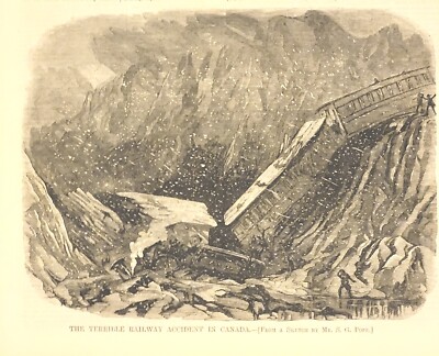 Harper's Weekly 4/2/1859 Great Western Desjardins train disaster  Canada/London