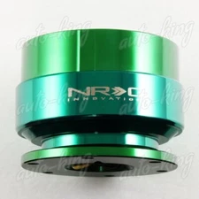 GREEN ALUMINUM BALL LOCK NRG 6-HOLE STEERING WHEEL GEN 2.0 QUICK RELEASE ADAPTER