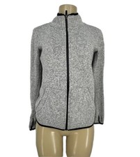 Nike XS Women Full Zip Up Jacket Knit Running Outdoor Grey 28-5
