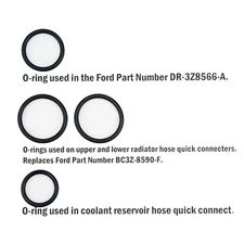 Engine Coolant Pipe O-Rings Kit For Ford F-150 DR-3Z8566-A, & RESERVOIR HOSE