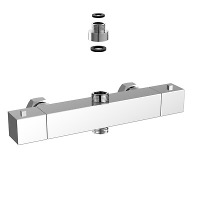 Nes Home Modern Quadratisch Chrom Aufputz Thermostat Dusche Mischbatterie Bar Ventil