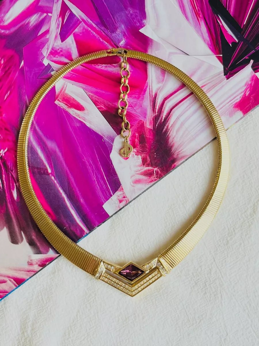 Dior choker necklace with on sale swarovski crystals