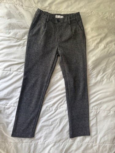 Boys suit houndstooth grey gray Zara size 9 10 adjustable waist - Picture 6 of 7