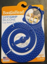 Booginhead - Sippigrip - Silicone Cup Bottle And Toy Tether - Blue