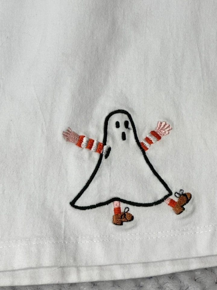 迈克尔·西蒙女孩白色刺绣万圣节裙幽灵蜘蛛设计儿童 — 第 3/4 张图片