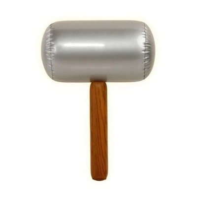 INFLATABLE MALLET HAMMER CLOWN GAG SUPER SMASH BRO HALLOWEEN ACCESSORY
