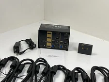 CKLau 2 Port USB 3.0 Quad Monitor Displayport KVM Switch - CKLau-624DP-4 - NEW!