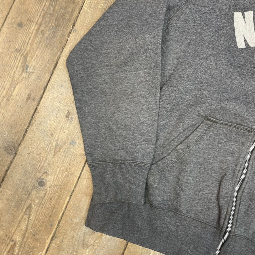 Nike Hoodie Mens Vintage Spellout Full Zip Y2K Training Sweatshirt, Grey, XL image 6