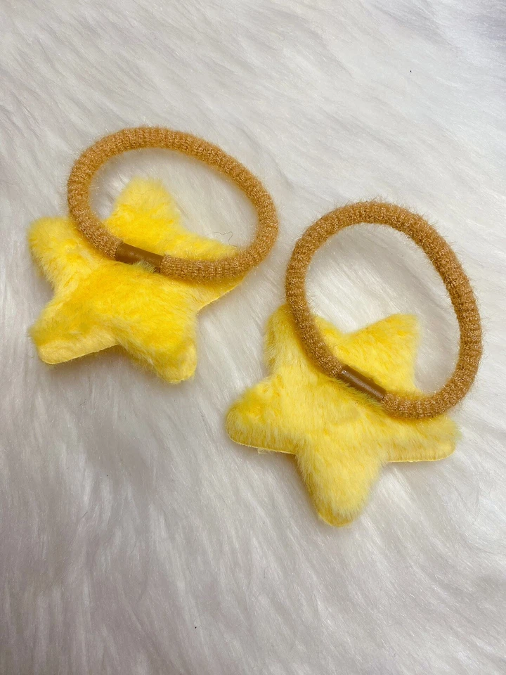Banda elástica de goma accesorios para el cabello estrella amarilla corbata cola de caballo lote 2 Foto 2 de 2