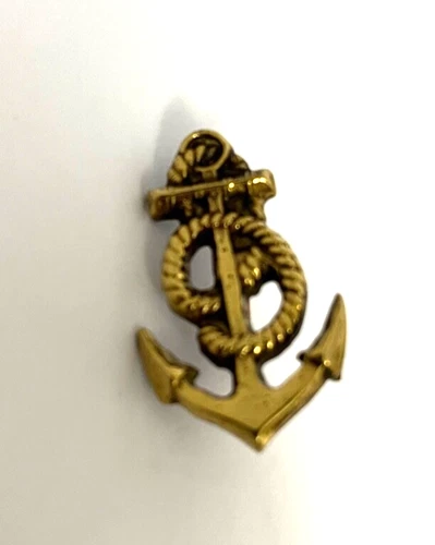 Early Navy Hat Pin With Copper Wire For Attaching Great Quilty