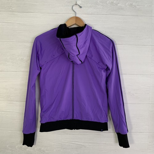 ivivva - Purple & black mesh reversible full zip hooded jacket, 14 - Picture 4 of 11