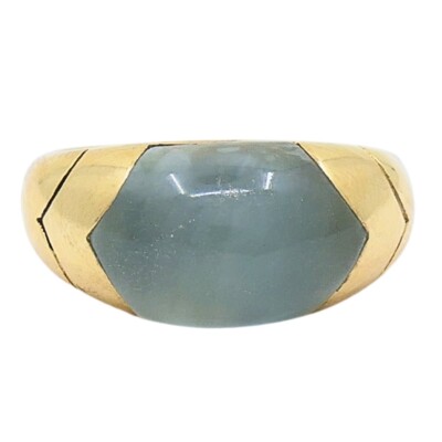 Bvlgari Bulgari 18k Gold Ring Aquamarine