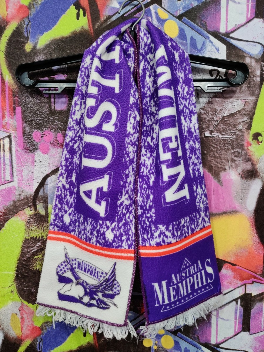 Écharpe Vintage FK Austria Wien (Autriche, Memphis Vienne) - Longueur 116 Cm - Bon état